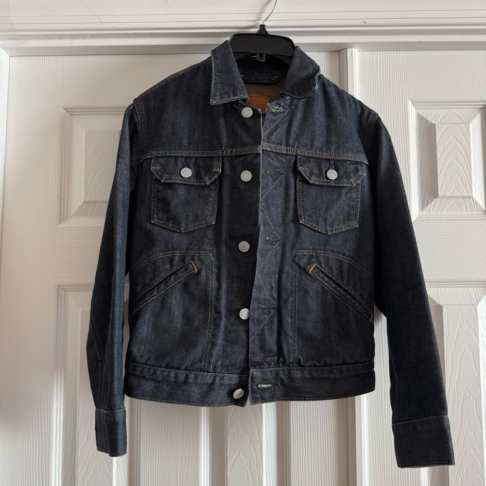 Margaret Howell EDWIN Denim Jacket in dark indigo, 100% cotton, made in Japan